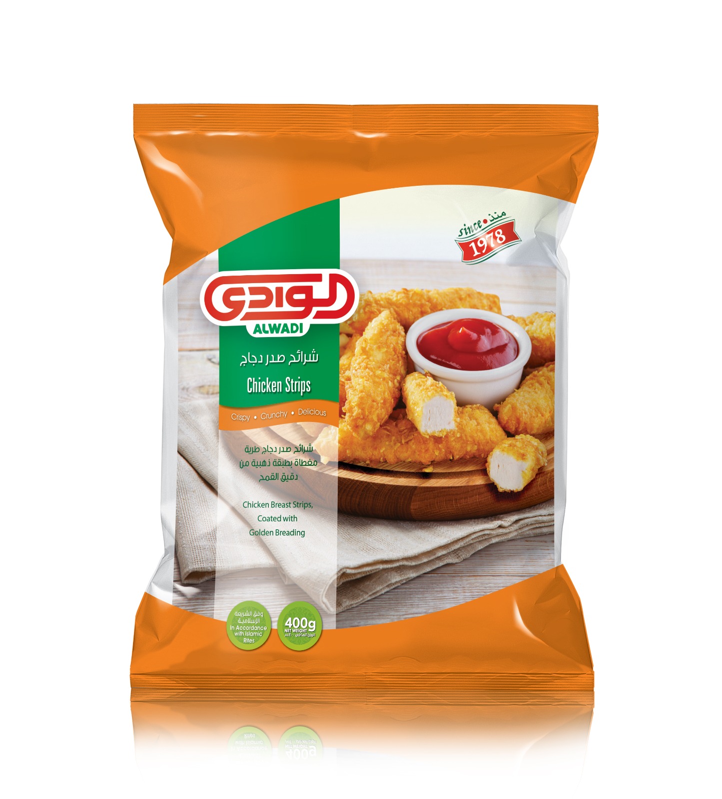 BREADED CHICKEN BREAST STRIPS 400 GM MILD